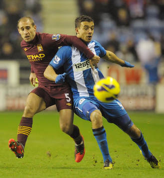 Football - Wigan Athletic v Manchester City - Barclays