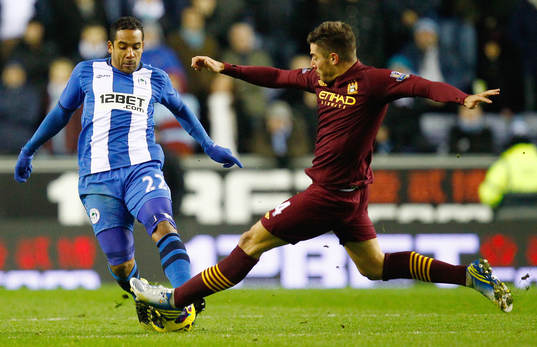 Football - Wigan Athletic v Manchester City - Barclays