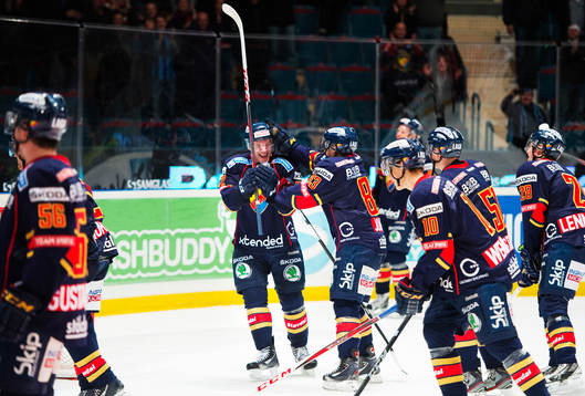 Gabriel Landeskog, Djurgården, kramas om av Dustin Johner