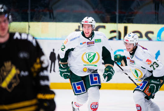 Per Åslund och Anton Grundel, Färjestad, jublar