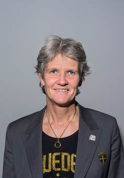 Pia Sundhage, förbundskapten damlandslaget