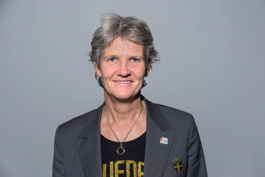 Pia Sundhage, förbundskapten damlandslaget