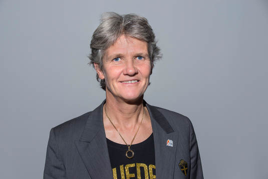 Pia Sundhage, förbundskapten damlandslaget