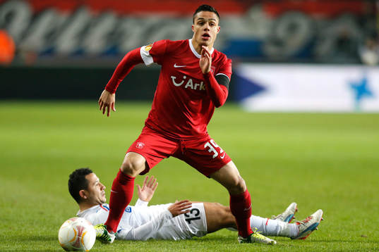 Fotboll, Europa League, Twente v Helsingborg Joey Pelupessy