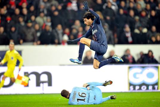 Javier PASTORE / Bertrand LAQUAIT - 08.12.2012 - PSG /Evian