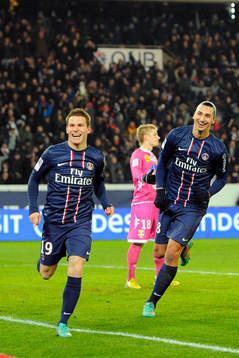 Joie de Kevin GAMEIRO / Zlatan IBRAHIMOVIC - 08.12.2012 -