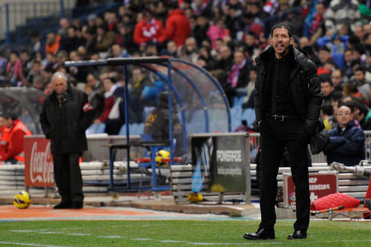 Coach Diego Pablo Simeone, of Club Atletico de Madrid