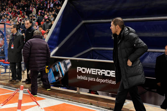 Coach Diego Pablo Simeone, of Club Atletico de Madrid