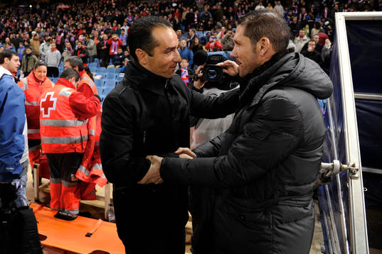 Coach Diego Pablo Simeone, of Club Atletico de Madrid and