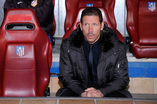 Coach Diego Pablo Simeone, of Club Atletico de Madrid