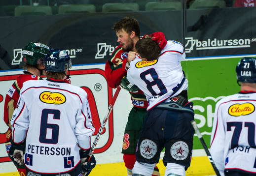 Albin Lorentzon, Linköping och Dick Axelsson, Frölunda, i