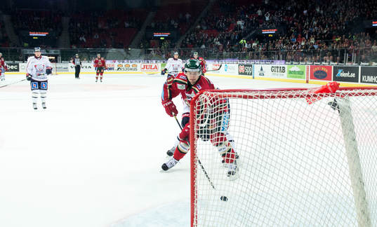 Nicklas Lasu, Frölunda, gör 3-1 i tom bur