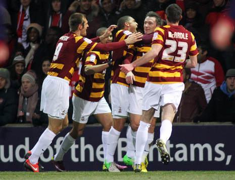 Fotboll, Ligacupen, kvartsfinal, Bradford City - Arsenal