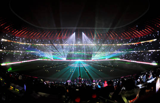 Uebersicht, Lasershow in der Allianz Arena