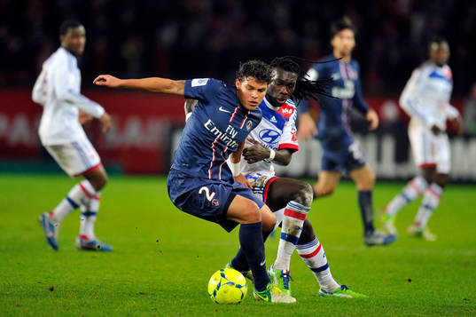 Thiago SILVA / Bafetimbi GOMIS - 16.12.2012 - PSG / Lyon -