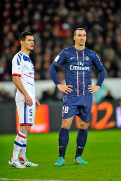 Dejan LOVREN / Zlatan IBRAHIMOVIC - 16.12.2012 - PSG / Lyon