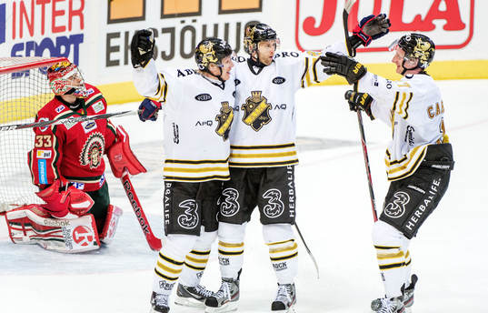 Esa Pirnes, Kristian Huselius och Fredrik Carlsson, AIK,