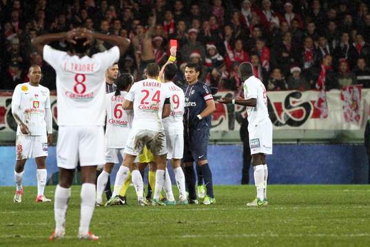 Carton Rouge Abdoulwhaid SISSOKO - 21.12.2012 - Brest / PSG