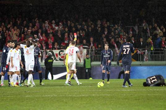 Carton Rouge Abdoulwhaid SISSOKO - 21.12.2012 - Brest / PSG