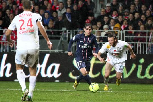 MAXWELL / Paul BAYSSE - 21.12.2012 - Brest / PSG - 19eme