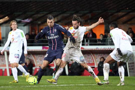 Zlatan IBRAHIMOVIC / Paul BAYSSE - 21.12.2012 - Brest / PSG