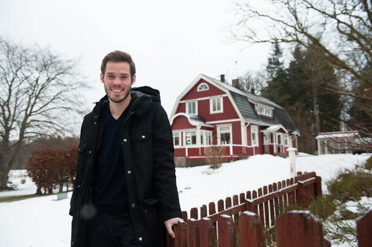 Emil Salomonsson, IFK Göteborg, hemma i föräldrahemmet i