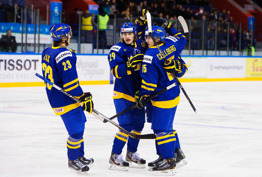 Victor Rask, Emil Molin och Sebastian Collberg, Sverige,