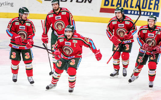 Joel Lundqvist, Frölunda, jublar mot båset