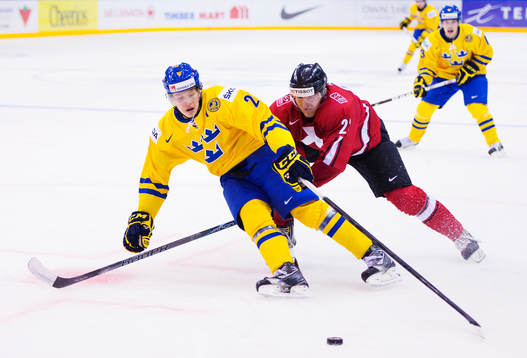 Rickard Rakell, Sverige, och Dario Simion, Schweiz