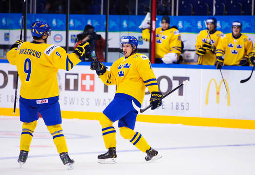 Mikael Vikstrand och Sebastian Collberg, Sverige, jublar