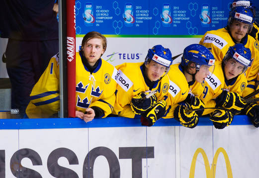 Joel Lassinantti, målvakt, Sverige, fick sitta på bänken