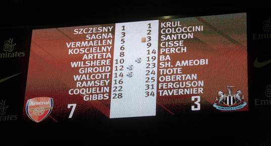 Football - Arsenal v Newcastle United - Barclays Premier