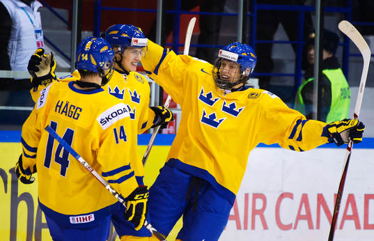 Robert Hägg, Alexander Wennberg och Jacob de la Rose,