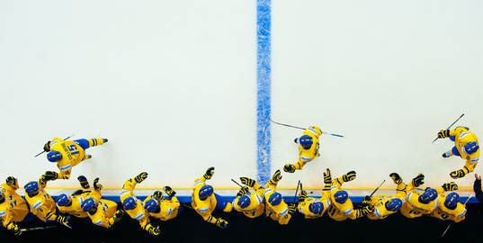 Sebastian Collberg, Rickard Rakell och Elias Lindholm,