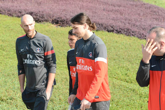 Arrivee Thiago SILVA / Zlatan IBRAHIMOVIC - 30.12.2012 -