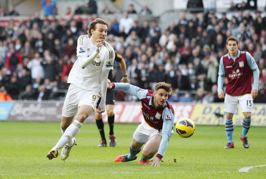 Football - Swansea City v Aston Villa - Barclays Premier