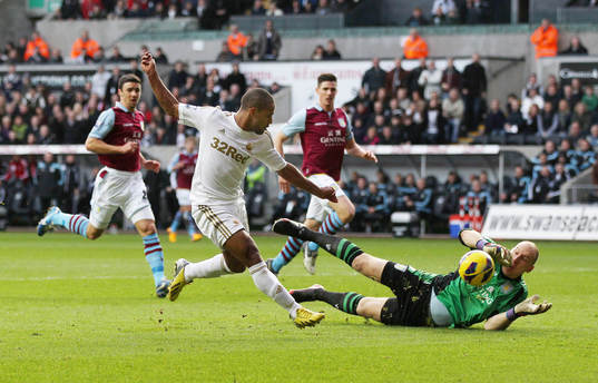 Football - Swansea City v Aston Villa - Barclays Premier