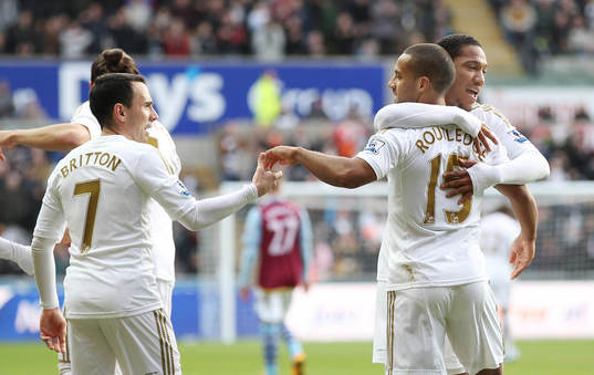 Football - Swansea City v Aston Villa - Barclays Premier