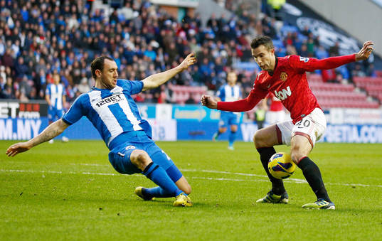 Football - Wigan Athletic v Manchester United - Barclays
