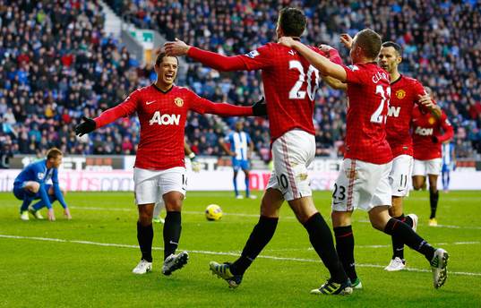 Football - Wigan Athletic v Manchester United - Barclays