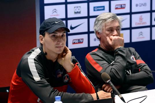 Zlatan IBRAHIMOVIC / Carlo ANCELOTTI - 02.01.2013 -