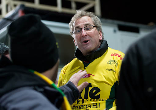 Erik Hamrén, förbundskapten i fotboll, var på plats och