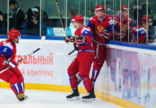 Albert Yarullin, Nikita Kucherov och Mikhail Grigorenko,