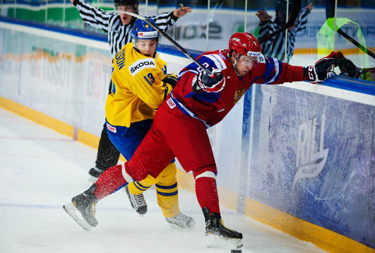 Viktor Arvidsson, Sverige, och Nikita Nesterov, Ryssland