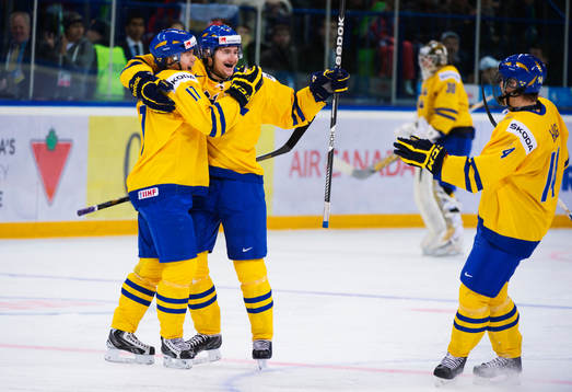 William Karlsson, Filip Forsberg och Robert Hägg, Sverige,
