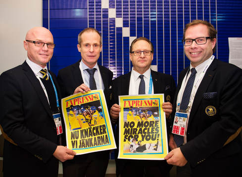 Mikael Haglund, Christer Englund, Peter Forsberg och Mikael