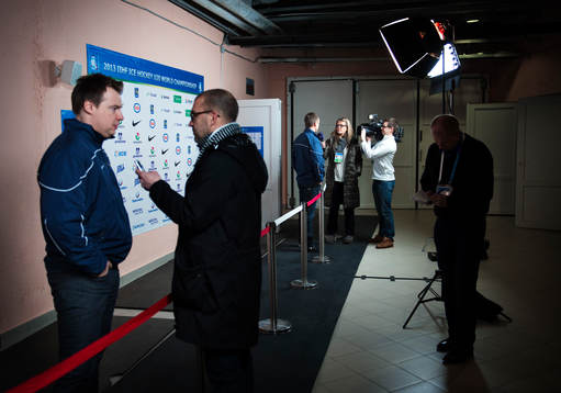 Rikard Grönborg, assisterande tränare, och Roger