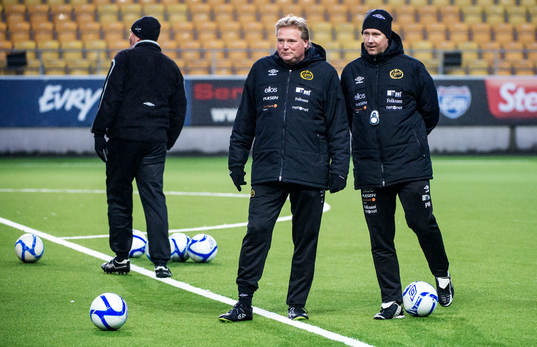 Jörgen Lennartsson, tränare och Peter Wettergren,