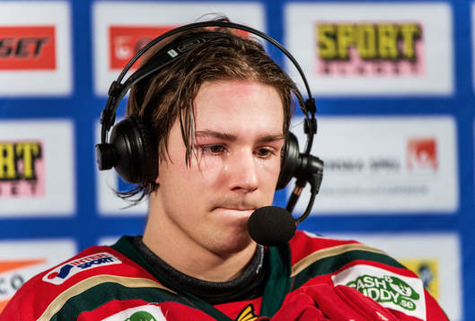 En sammanbiten Sebastian Collberg, Frölunda, blir