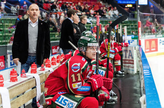 Kent Johansson, tränare Frölunda, och Per-Johan Axelsson,